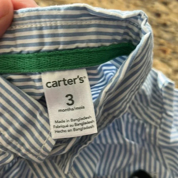 Blue Striped Carters Button Up - Picture 3 of 3